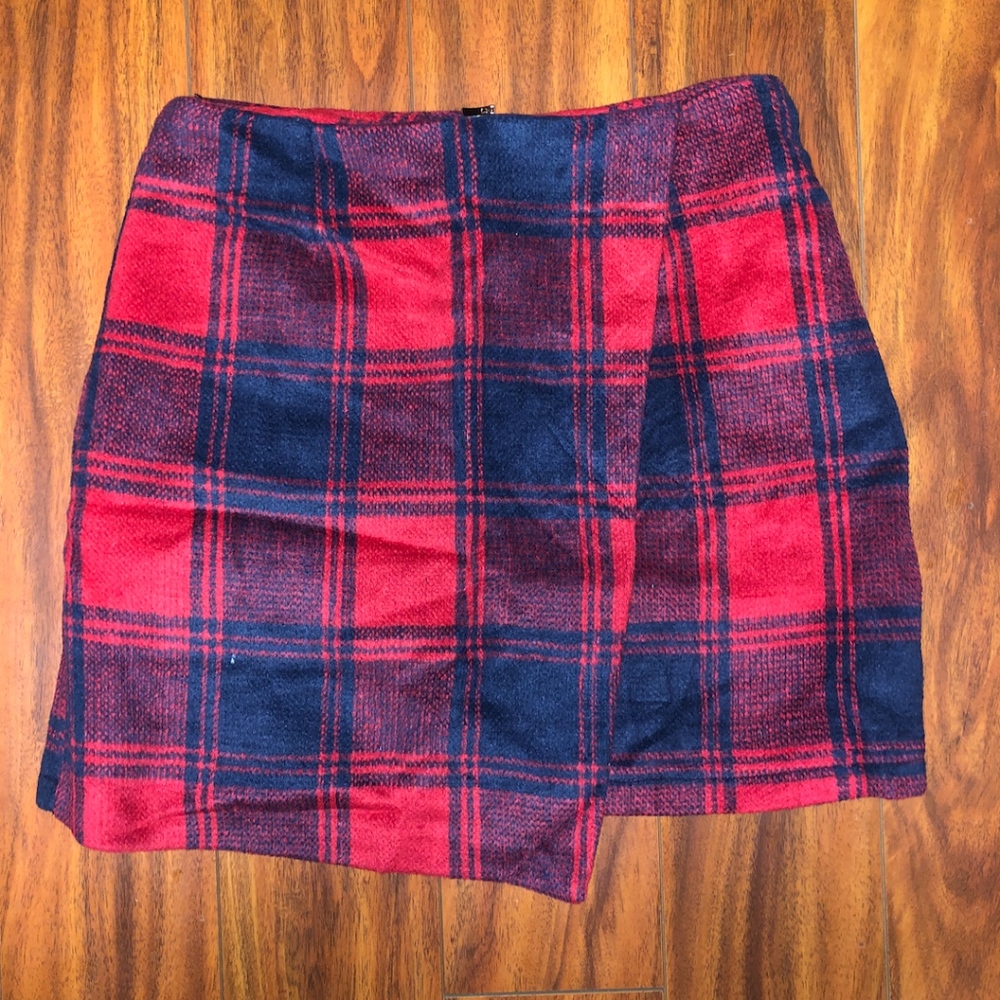 Tartan plaid mini skirt
